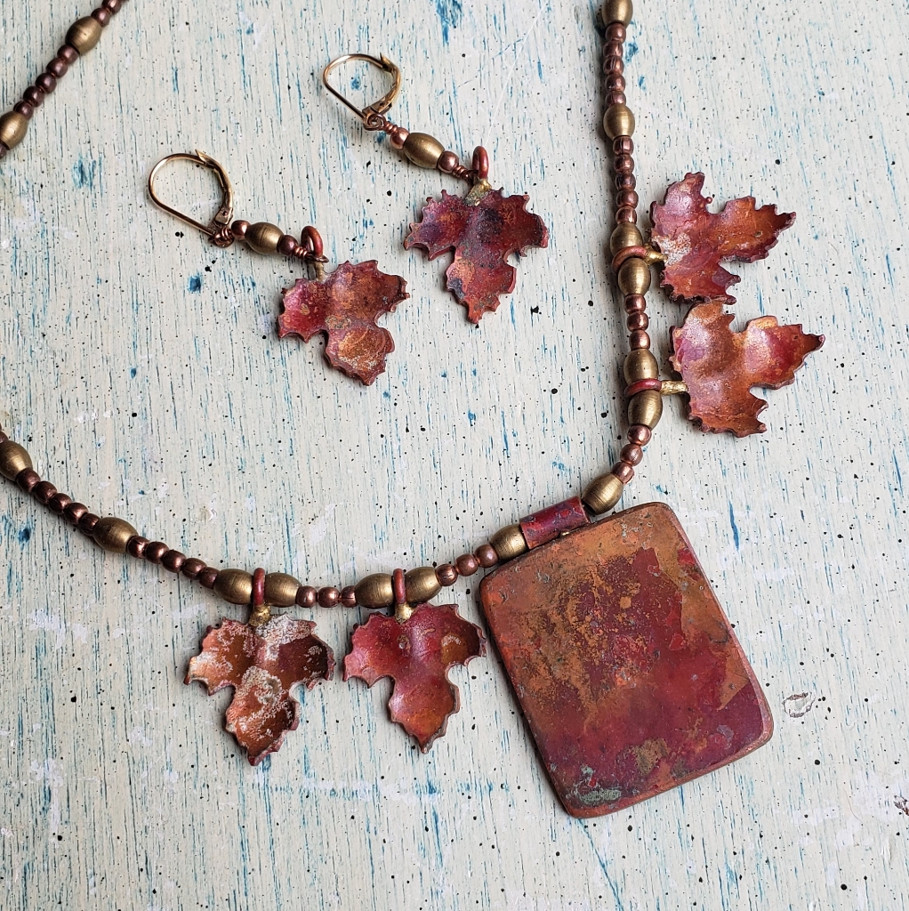 Copper Leaf Set